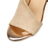 2019 Summer  Women 11.5cm High Heels Open Toe Gold Sandals Female Fetish Gladiat