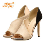 2019 Summer  Women 11.5cm High Heels Open Toe Gold Sandals Female Fetish Gladiat